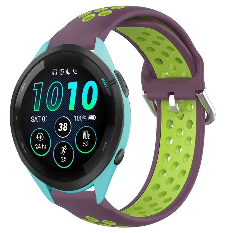 22mm Perforated Breathable Sports Silicone Watch Band, For Garmin Venu 2, For Garmin Vivoactive4, For Garmin Forerunner 265 Music