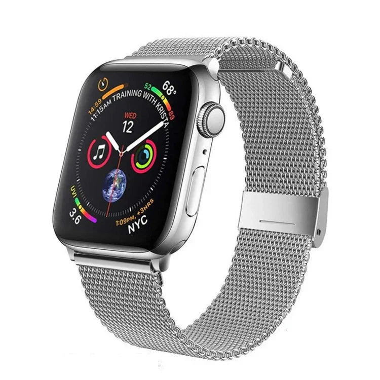 Bracelet de montre Milanese en maille d'acier avec boucle intégrée, pour Apple Watch Series 8&7 41mm, pour Apple Watch Ultra 49mm / Series 8&7 45mm