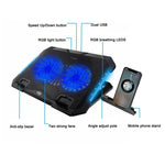 Support de Refroidissement pour Ordinateur Portable S900 avec Double Port USB, Hauteur Réglable, RGB, S900