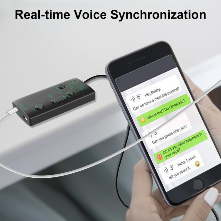 Modulateur vocal portable mini M1 avec fonctions vocales réglables & outil micro pour téléphone, ordinateur & carte son, M1