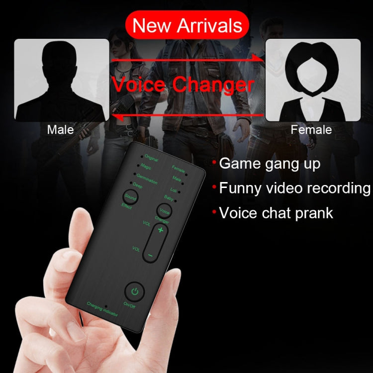 Modulateur vocal portable mini M1 avec fonctions vocales réglables & outil micro pour téléphone, ordinateur & carte son, M1