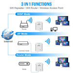 Répéteur WiFi sans fil U8 300 Mbps Extendeur routeur amplificateur de signal WiFi, prise US, prise EU