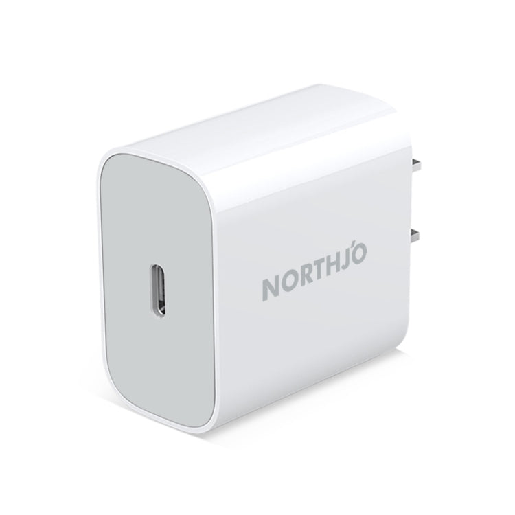 Chargeur mural rapide à port unique NORTHJO NOPD2000 PD 20W USB-C / Type-C, prise US, prise EU
