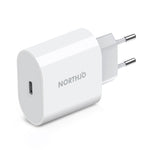 Chargeur mural rapide à port unique NORTHJO NOPD2000 PD 20W USB-C / Type-C, prise US, prise EU
