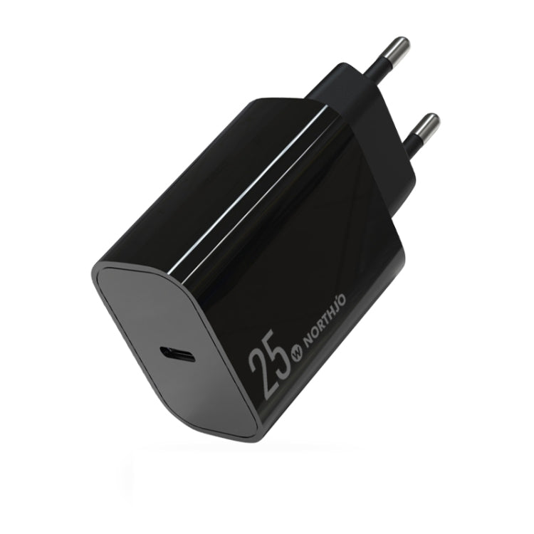 Chargeur rapide à port unique NORTHJO NOPD2501 PD 25W USB-C / Type-C, prise US, prise EU, prise UK, prise AU
