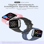 Montre connectée Y9 Pro avec écran couleur de 1,85 pouce, compatible avec la surveillance de la fréquence cardiaque et de la pression artérielle.