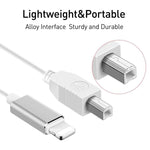 Câble MIDI 1m 8 broches vers USB-B pour iPad / iPhone, 8 broches
