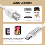 Câble MIDI 1m 8 broches vers USB-B pour iPad / iPhone, 8 broches