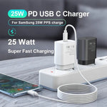 Chargeur TA800 PD / PPS 25W port Type-C pour Samsung, prise EU, prise EU