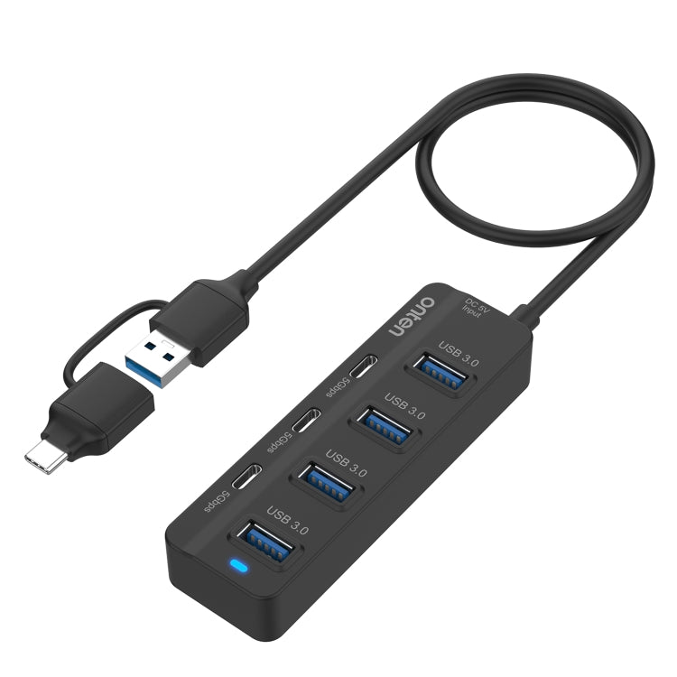 Station d'accueil HUB USB3.0 + Type-C 7 ports 7 en 2 Onten UCA5306, support fonction OTG, UCA5306