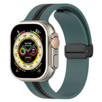 Bracelet de montre en silicone bicolore à fermoir magnétique, pour Apple Watch Ultra 49 mm, pour Apple Watch Series 8&7 45 mm, pour Apple Watch Series 8&7 41 mm
