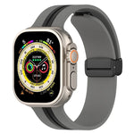 Bracelet de montre en silicone bicolore à fermoir magnétique, pour Apple Watch Ultra 49 mm, pour Apple Watch Series 8&7 45 mm, pour Apple Watch Series 8&7 41 mm
