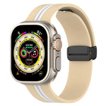 Bracelet de montre en silicone bicolore à fermoir magnétique, pour Apple Watch Ultra 49 mm, pour Apple Watch Series 8&7 45 mm, pour Apple Watch Series 8&7 41 mm