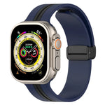 Bracelet de montre en silicone bicolore à fermoir magnétique, pour Apple Watch Ultra 49 mm, pour Apple Watch Series 8&7 45 mm, pour Apple Watch Series 8&7 41 mm