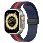 Bracelet de montre en silicone bicolore à fermoir magnétique, pour Apple Watch Ultra 49 mm, pour Apple Watch Series 8&7 45 mm, pour Apple Watch Series 8&7 41 mm