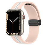 Bracelet de montre en silicone bicolore à fermoir magnétique, pour Apple Watch Ultra 49 mm, pour Apple Watch Series 8&7 45 mm, pour Apple Watch Series 8&7 41 mm