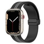 Bracelet de montre en silicone bicolore à fermoir magnétique, pour Apple Watch Ultra 49 mm, pour Apple Watch Series 8&7 45 mm, pour Apple Watch Series 8&7 41 mm