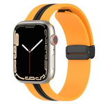 Bracelet de montre en silicone bicolore à fermoir magnétique, pour Apple Watch Ultra 49 mm, pour Apple Watch Series 8&7 45 mm, pour Apple Watch Series 8&7 41 mm