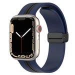 Bracelet de montre en silicone bicolore à fermoir magnétique, pour Apple Watch Ultra 49 mm, pour Apple Watch Series 8&7 45 mm, pour Apple Watch Series 8&7 41 mm