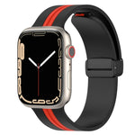 Bracelet de montre en silicone bicolore à fermoir magnétique, pour Apple Watch Ultra 49 mm, pour Apple Watch Series 8&7 45 mm, pour Apple Watch Series 8&7 41 mm
