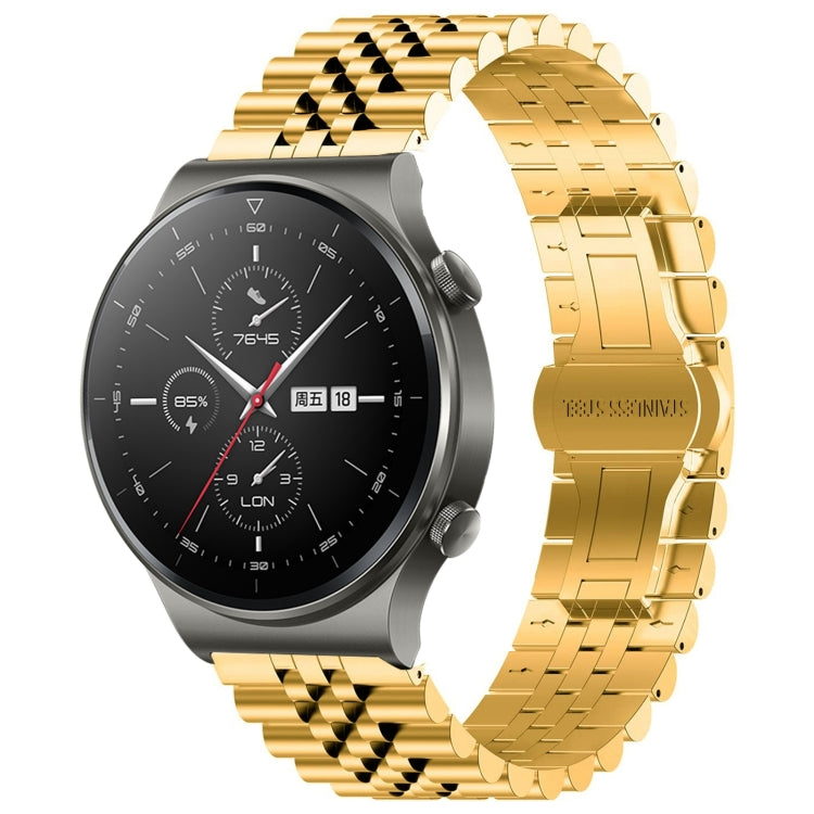 Five Bull Half Round Stainless Steel Watch Band + Strap Removal Tool, For Huawei Watch 3 / 3 Pro, For Huawei Watch GT2 Pro / GT 2e, For Huawei Watch GT 42mm/46mm / GT2 46mm