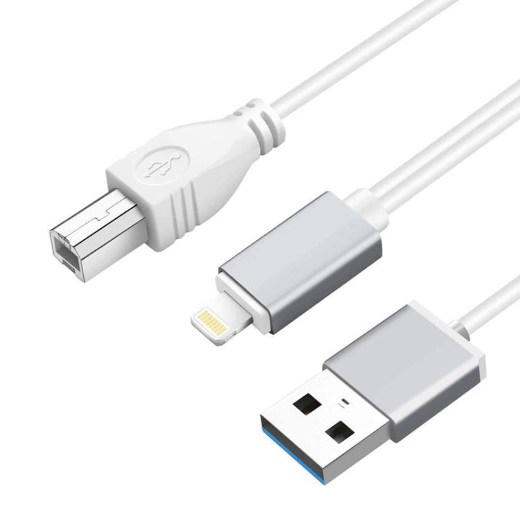 Câble multifonctionnel 1m 8 broches vers USB + MIDI pour instrument de musique électronique et OTG et chargement Compatible avec iOS 10-14, MIDI + OTG
