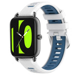 22mm Sports Two-Color Steel Buckle Silicone Watch Band, For Xiaomi Haylou RT2 LS10, For  Xiaomi Haylou RS4 LS12