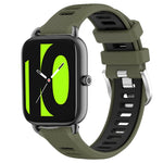 22mm Sports Two-Color Steel Buckle Silicone Watch Band, For Xiaomi Haylou RT2 LS10, For  Xiaomi Haylou RS4 LS12