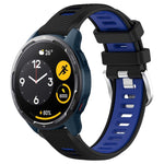 22mm Sports Two-Color Steel Buckle Silicone Watch Band, For Xiaomi Haylou RT2 LS10, For  Xiaomi Haylou RS4 LS12