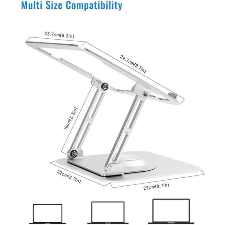 Support d'ordinateur portable pliable rotatif à 360 degrés en alliage d'aluminium D147, D147