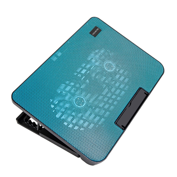 Support de refroidissement pour ordinateur portable N99 avec double ventilateur USB, design évidé, dissipation thermique, N99