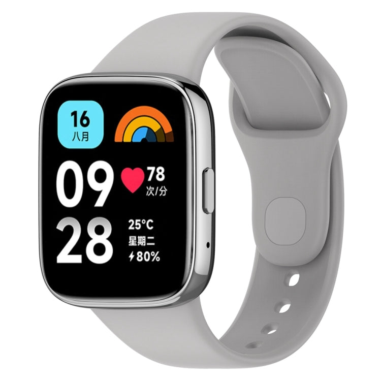 For Redmi Watch 3 Lite Sports Solid Color Silicone Replacement Watch Band, Black, White, Purple, Pink, Orange, Red, Green, Grey, Blue, Teal