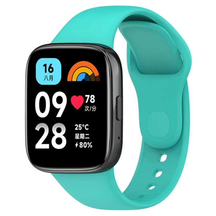 For Redmi Watch 3 Lite Sports Solid Color Silicone Replacement Watch Band, Black, White, Purple, Pink, Orange, Red, Green, Grey, Blue, Teal