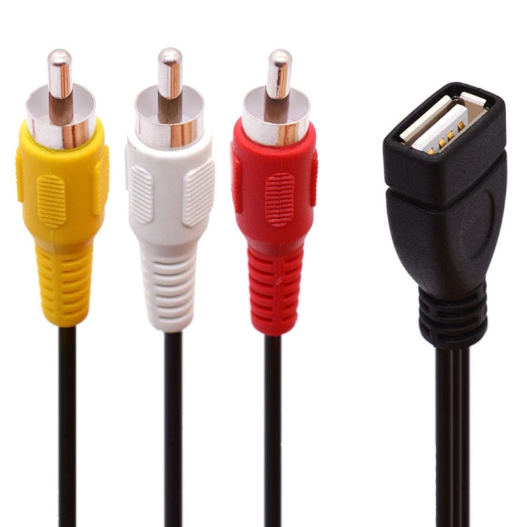 Câble répartiteur audio-vidéo JUNSUNMAY USB femelle vers 3 RCA mâles, 0,2 m, 1,5 m
