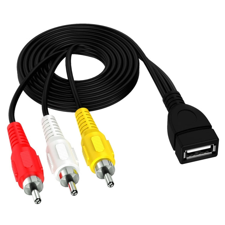 Câble répartiteur audio-vidéo JUNSUNMAY USB femelle vers 3 RCA mâles, 0,2 m, 1,5 m