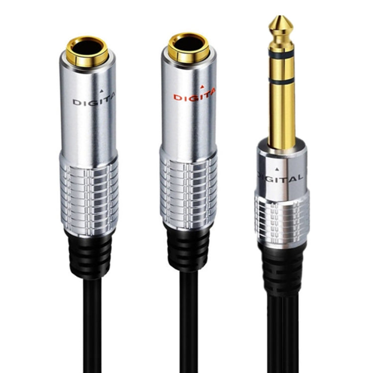Adaptateur audio stéréo JUNSUNMAY 6,35 mm mâle vers double 6,35 mm femelle, longueur : 0,2 m