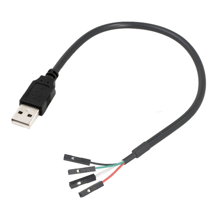Câble adaptateur prolongateur JUNSUNMAY USB 2.0 A vers connecteur Dupont 4 broches femelle pour carte mère, longueur : 0,3 m, USB mâle, USB femelle