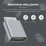 Adaptateur convertisseur JUNSUNMAY USB-C / Type-C femelle vers mâle USB 3.0 Micro B, 1 pièce, 2 pièces