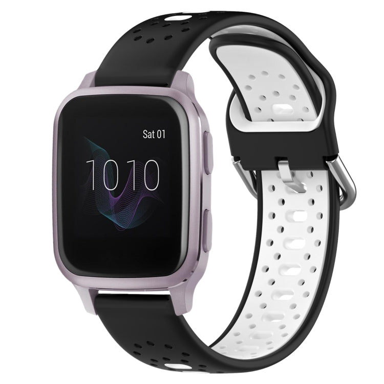 20mm Breathable Two-Color Silicone Watch Band, For Garmin Venu SQ, For Garmin VivoMove Style, For Garmin VivoMove Luxe