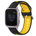 20mm Breathable Two-Color Silicone Watch Band, For Garmin Venu SQ, For Garmin VivoMove Style, For Garmin VivoMove Luxe