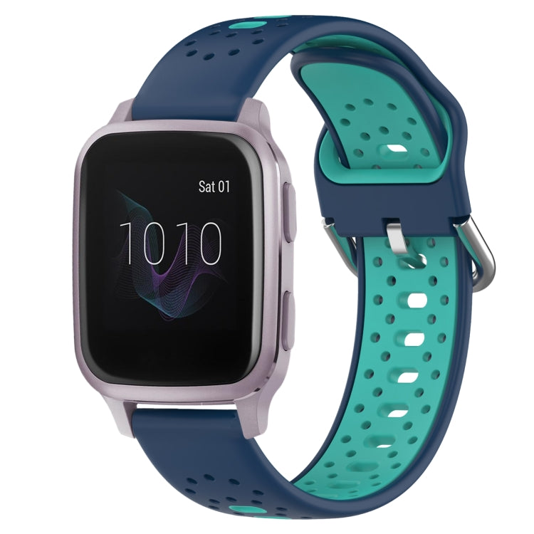 20mm Breathable Two-Color Silicone Watch Band, For Garmin Venu SQ, For Garmin VivoMove Style, For Garmin VivoMove Luxe