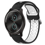 20mm Breathable Two-Color Silicone Watch Band, For Garmin Venu SQ, For Garmin VivoMove Style, For Garmin VivoMove Luxe