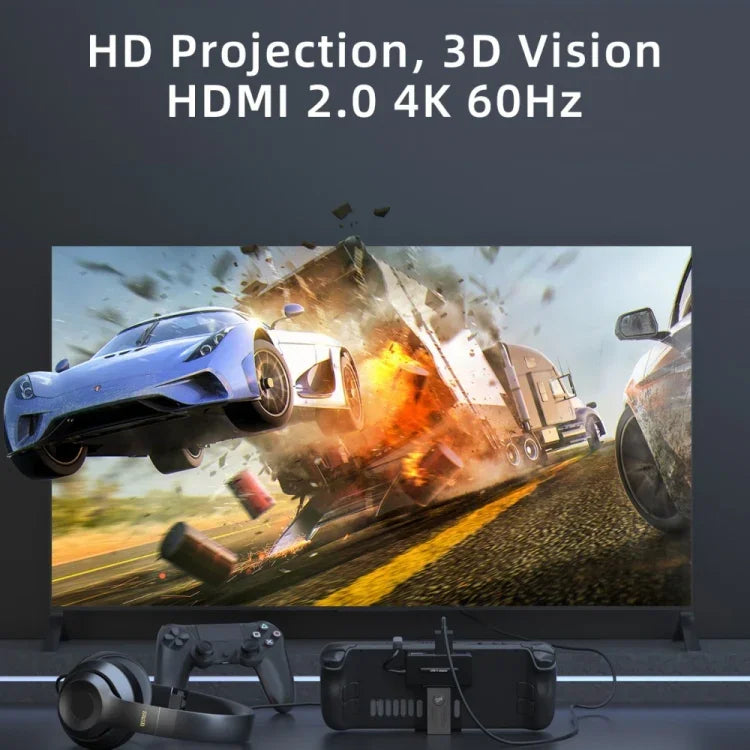 Station d'accueil et base de chargement V266 pour Steam Deck 5 en 1, compatible 4K/60 Hz, USB 3.0.