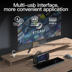 Station d'accueil et base de chargement V266 pour Steam Deck 5 en 1, compatible 4K/60 Hz, USB 3.0.