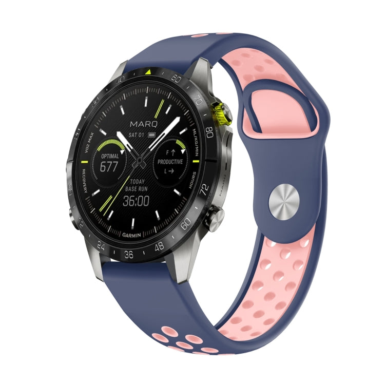 22mm Sports Breathable Silicone Watch Band, For Garmin MARQ Athlete Gen 2, For Garmin Instinct Crossover, For Garmin Instinct Crossover Solar, For Garmin Fenix 7