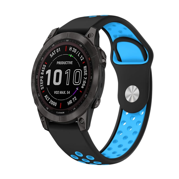 22mm Sports Breathable Silicone Watch Band, For Garmin MARQ Athlete Gen 2, For Garmin Instinct Crossover, For Garmin Instinct Crossover Solar, For Garmin Fenix 7