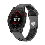 22mm Sports Breathable Silicone Watch Band, For Garmin Fenix 7 Solar, For Garmin Fenix 7 Sapphire Solar, For Garmin EPIX Gen 2, For Garmin Approach S62
