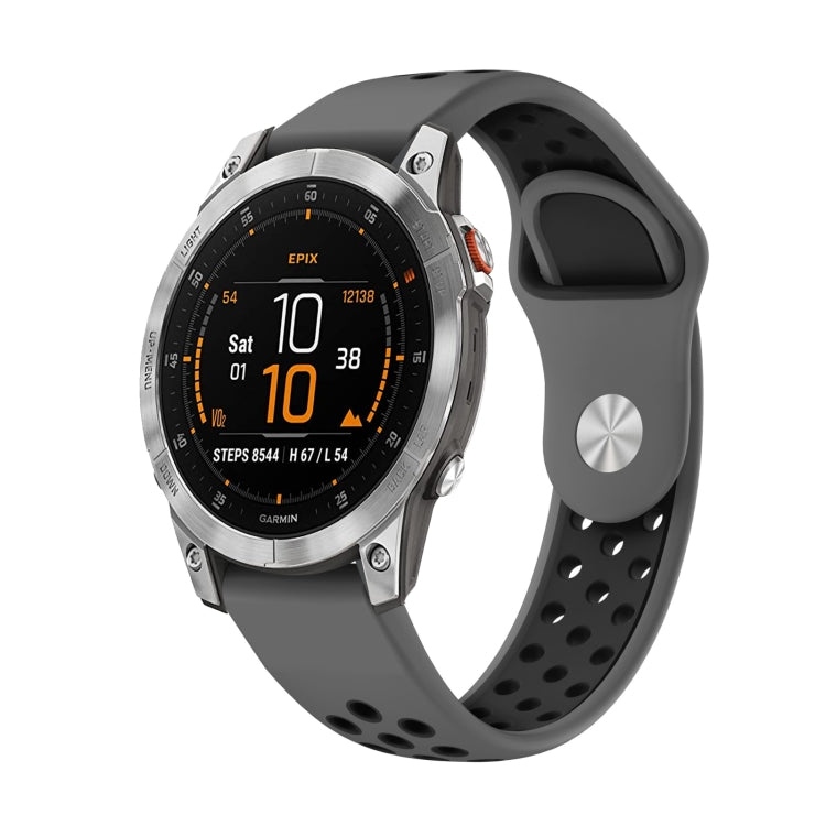 22mm Sports Breathable Silicone Watch Band, For Garmin Fenix 7 Solar, For Garmin Fenix 7 Sapphire Solar, For Garmin EPIX Gen 2, For Garmin Approach S62