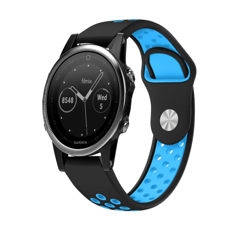 22mm Sports Breathable Silicone Watch Band, For Garmin Fenix 6 GPS, For Garmin Fenix 6 Pro GPS, For Garmin Fenix 6 Sapphire GPS, For Garmin Fenix 5