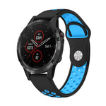 22mm Sports Breathable Silicone Watch Band, For Garmin Fenix 5 Plus, For Garmin Quatix 5, For Garmin Quatix 5 Sapphire, For Garmin Forerunner 955